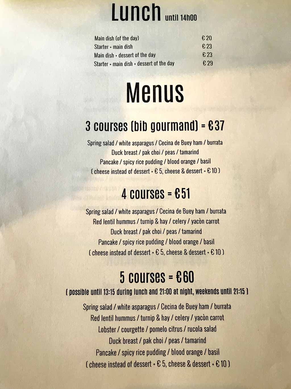 kok-au-vin menu